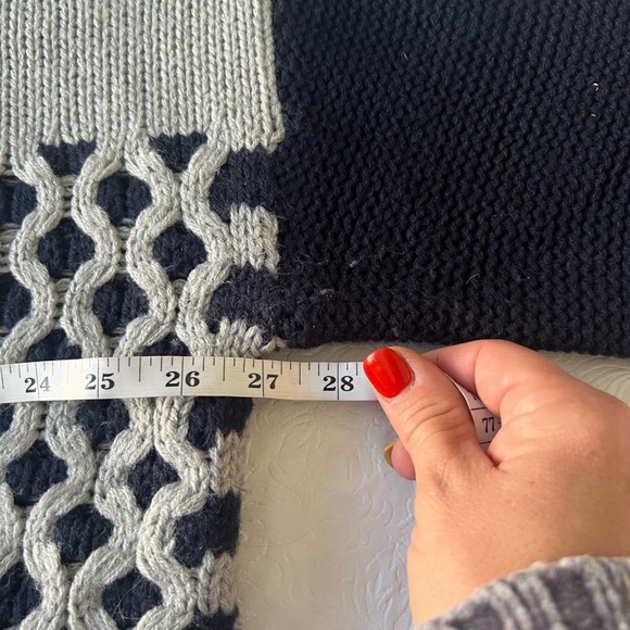 Women’s Smash XXL Stitch Chunky Knit colorblock yellow and navy and grey - Picture 6 of 9